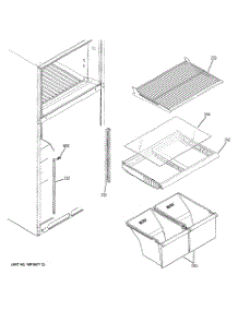 05 - Fresh Food Shelves parts for Ge Refrigerator HTS18BBPSLWW from AppliancePartsPros.com