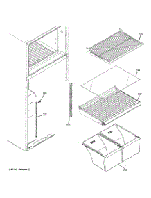 05 - Fresh Food Shelves parts for Ge Refrigerator HTS18BBPVRWW from AppliancePartsPros.com