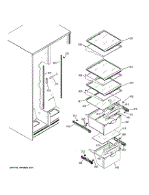 07 - Fresh Food Shelves parts for Ge Refrigerator HSH22IFTAWW from AppliancePartsPros.com