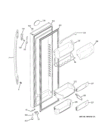 03 - Fresh Food Door parts for Ge Refrigerator PSF26NGTBWW from AppliancePartsPros.com
