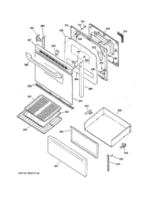 03 - Door & Drawer Parts parts for Ge Range RB757BH2CT from AppliancePartsPros.com
