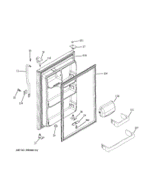 02 - Fresh Food Door parts for Ge Refrigerator HTS18BCPWLWW from AppliancePartsPros.com