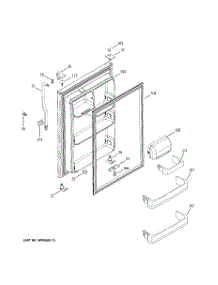 02 - Fresh Food Door parts for Ge Refrigerator HTS18ICSWRCC from AppliancePartsPros.com