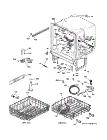 02 - Body Parts parts for Ge Dishwasher HDA3700G00CC from AppliancePartsPros.com