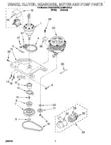 05 - Brake, Clutch, Gearcase, Motor & Pump parts for Whirlpool Washer RAM4143AW2 from AppliancePartsPros.com