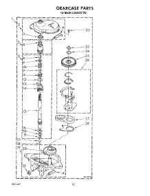 11 - Gearcase parts for Whirlpool Washer LA5600XTW0 from AppliancePartsPros.com