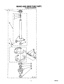 10 - Brake And Drive Tube parts for Whirlpool Washer RAL6245AL0 from AppliancePartsPros.com