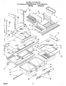 04 - Shelf, Lit / Optional parts for Kitchenaid Refrigerator KTRI18KAWH00 from AppliancePartsPros.com