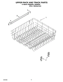 09 - Upper Rack And Track Parts parts for Whirlpool Dishwasher IUD8000RS0 from AppliancePartsPros.com