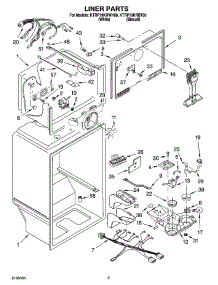 02 - Liner Parts parts for Kitchenaid Refrigerator KTRP19KRWH00 from AppliancePartsPros.com