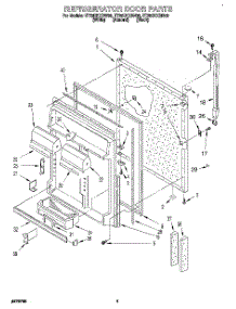 06 - Refrigerator Door parts for Whirlpool Refrigerator ET25DKXDW00 from AppliancePartsPros.com