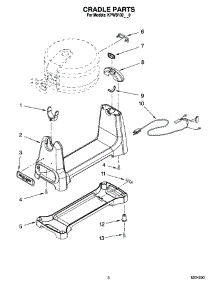 02 - Cradle Parts parts for Kitchenaid Waffle Maker KPWB100PM0 from AppliancePartsPros.com
