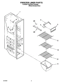 04 - Freezer Liner Parts parts for Whirlpool Refrigerator ITQ225800 from AppliancePartsPros.com