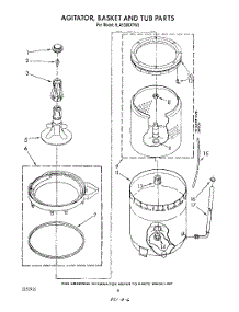 04 - Agitator, Basket And Tub parts for Whirlpool Washer 6LA6300XTN0 from AppliancePartsPros.com