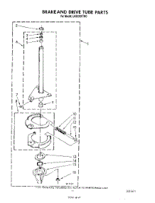 09 - Brake And Drive Tube parts for Whirlpool Washer LA5800XTM0 from AppliancePartsPros.com