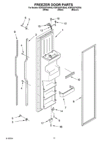 07 - Freezer Door Parts parts for Kitchenaid Refrigerator KSRG25FKWH05 from AppliancePartsPros.com