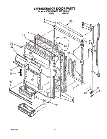 06 - Refrigerator Door parts for Kitchenaid Refrigerator KTRI18KXWH01 from AppliancePartsPros.com