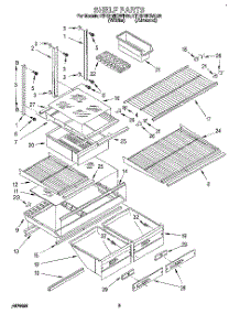 04 - Shelf, Lit / Optional parts for Kitchenaid Refrigerator KTHD18KBWH00 from AppliancePartsPros.com