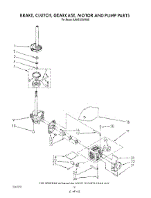 08 - Brake, Clutch, Gearcase, Motor And Pump parts for Kitchenaid Washer KAWE450VWH0 from AppliancePartsPros.com
