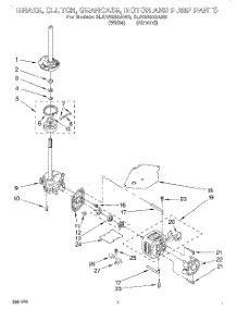 05 - Brake, Clutch, Gearcase, Motor & Pump parts for Whirlpool Washer 3LSR5233AW0 from AppliancePartsPros.com