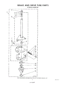 09 - Brake And Drive Tube parts for Whirlpool Washer LA5460XTW0 from AppliancePartsPros.com