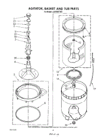 04 - Agitator, Basket And Tub parts for Whirlpool Washer LA5400XTF0 from AppliancePartsPros.com