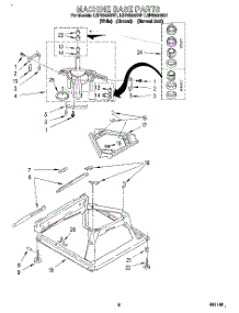 06 - Machine Base parts for Whirlpool Washer LSP8244BN1 from AppliancePartsPros.com
