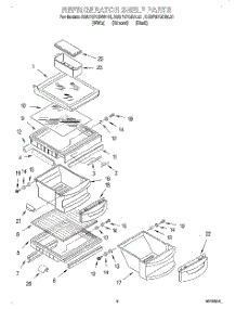 03 - Refrigerator Shelf parts for Kitchenaid Refrigerator KSUP27QDBL01 from AppliancePartsPros.com