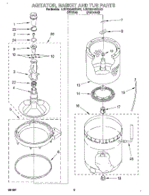 04 - Agitator, Basket And Tub parts for Whirlpool Washer LSP9245BW0 from AppliancePartsPros.com