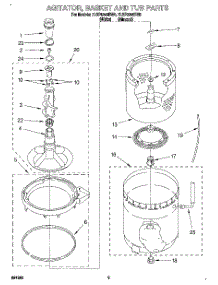 04 - Agitator, Basket And Tub parts for Whirlpool Washer 7LSP9245BW0 from AppliancePartsPros.com