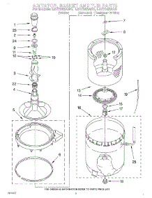 04 - Agitator, Basket And Tub parts for Whirlpool Washer LSV7245AW0 from AppliancePartsPros.com