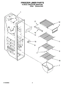 04 - Freezer Liner Parts parts for Whirlpool Refrigerator ID5HHEXTS00 from AppliancePartsPros.com