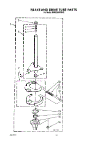 11 - Brake And Drive Tube parts for Kitchenaid Washer KAWE564WWH2 from AppliancePartsPros.com
