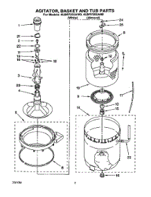 03 - Agitator, Basket And Tub parts for Whirlpool Washer 4LBR7255AW0 from AppliancePartsPros.com