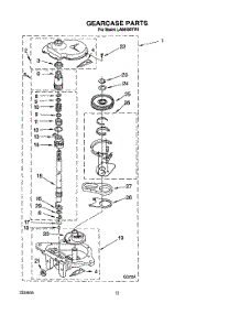11 - Gearcase parts for Whirlpool Washer LA8800XTW1 from AppliancePartsPros.com