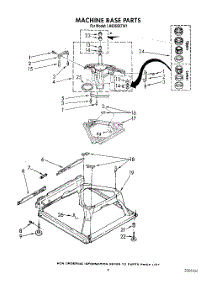 08 - Machine Base parts for Whirlpool Washer LA6055XTN1 from AppliancePartsPros.com