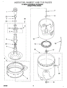 03 - Agitator, Basket And Tub parts for Whirlpool Washer 4LSC9255AQ2 from AppliancePartsPros.com