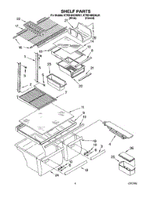 03 - Shelf parts for Kitchenaid Refrigerator KTRD18KDWH01 from AppliancePartsPros.com