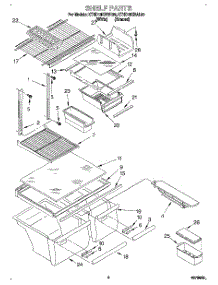 03 - Shelf parts for Kitchenaid Refrigerator KTHD18KDWH00 from AppliancePartsPros.com