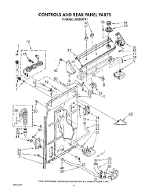 03 - Controls And Rear Panel parts for Whirlpool Washer LA5668XTM1 from AppliancePartsPros.com