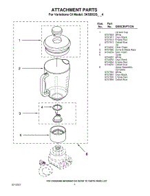 02 - Attachment Parts parts for Kitchenaid Blender 5KSB52SER4 from AppliancePartsPros.com