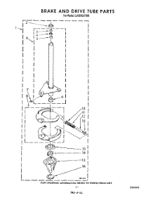 09 - Brake And Drive Tube parts for Whirlpool Washer LA6040XTM0 from AppliancePartsPros.com