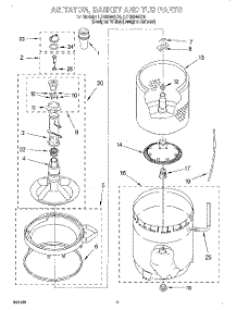 04 - Agitator, Basket And Tub parts for Whirlpool Washer LSR8244EQ0 from AppliancePartsPros.com
