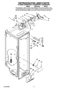 02 - Refrigerator Liner Parts parts for Whirlpool Refrigerator GZ2626GEKS13 from AppliancePartsPros.com
