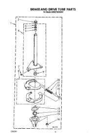11 - Brake And Drive Tube parts for Kitchenaid Washer KAWE760WWH1 from AppliancePartsPros.com