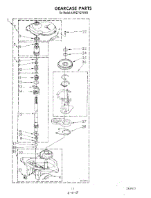 10 - Gearcase parts for Kitchenaid Washer KAWE742VAL0 from AppliancePartsPros.com