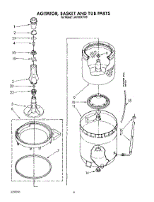 04 - Agitator, Basket And Tub parts for Whirlpool Washer LA9100XTW0 from AppliancePartsPros.com
