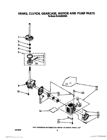 06 - Brake, Clutch, Gearcase, Motor And Pump parts for Whirlpool Washer 6LA5400XWN0 from AppliancePartsPros.com