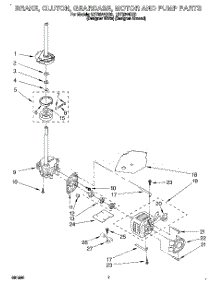 05 - Brake, Clutch, Gearcase, Motor & Pump parts for Whirlpool Washer LST8244DZ0 from AppliancePartsPros.com