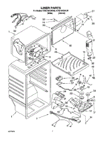 05 - Liner parts for Kitchenaid Refrigerator KTRD18KDWH00 from AppliancePartsPros.com